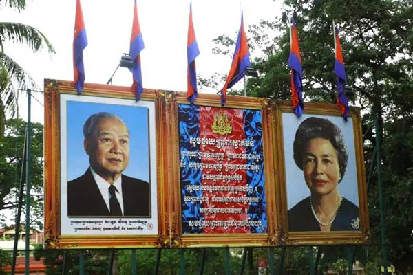 Kambodża | Norodom Sihanouk z żoną Monineath
