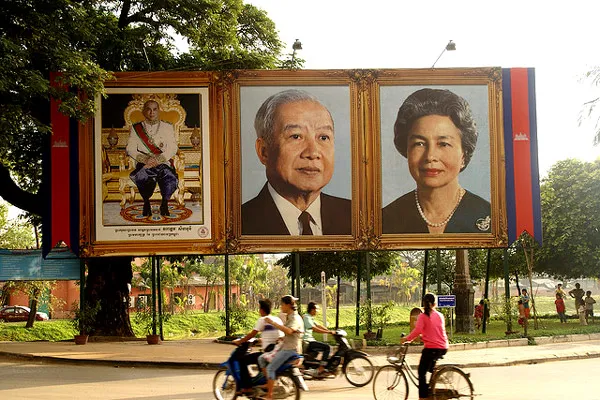 Portrety rodziny królewskiej Kambodży