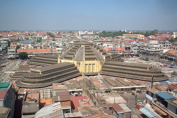 Kambodża | Phsar Thmei Market z lotu ptaka